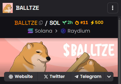 BALLTZExSOL's tweet photo. $BALLTZE is already in 11th place in DexScreener Hot Trending. I am keep working https://t.co/DLhLArMcwM