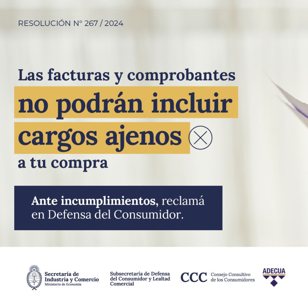 👉 A partir del 11 de octubre, no podrán cobrarte impuestos y tasas que no corresponden a la naturaleza de los bienes o servicios que adquieras.

#consumidores #usuarios #bienes #servicios  #impuestos