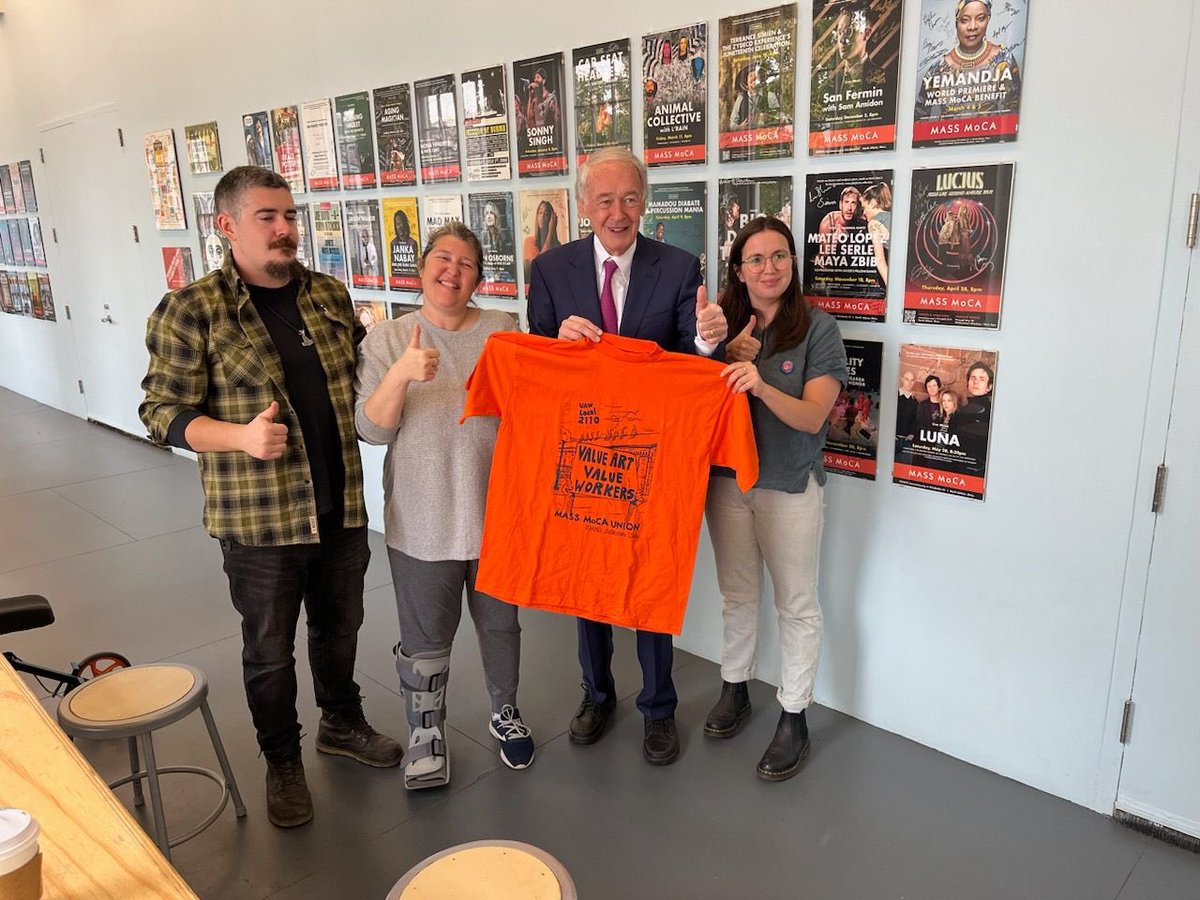 @2110UAW (@local2110uaw) on Twitter photo Meet and greet with <a href="/SenMarkey/">Ed Markey</a> at #MassMoCA to discuss state of our union post-strike <a href="/UAW/">UAW</a> <a href="/UAWRegion9A/">UAW Region 9A</a> <a href="/massaflcio/">Massachusetts AFL-CIO</a> l#unionstrong Meet and greet with <a href="/SenMarkey/">Ed Markey</a> at #MassMoCA to discuss state of our union post-strike <a href="/UAW/">UAW</a> <a href="/UAWRegion9A/">UAW Region 9A</a> <a href="/massaflcio/">Massachusetts AFL-CIO</a> l#unionstrong