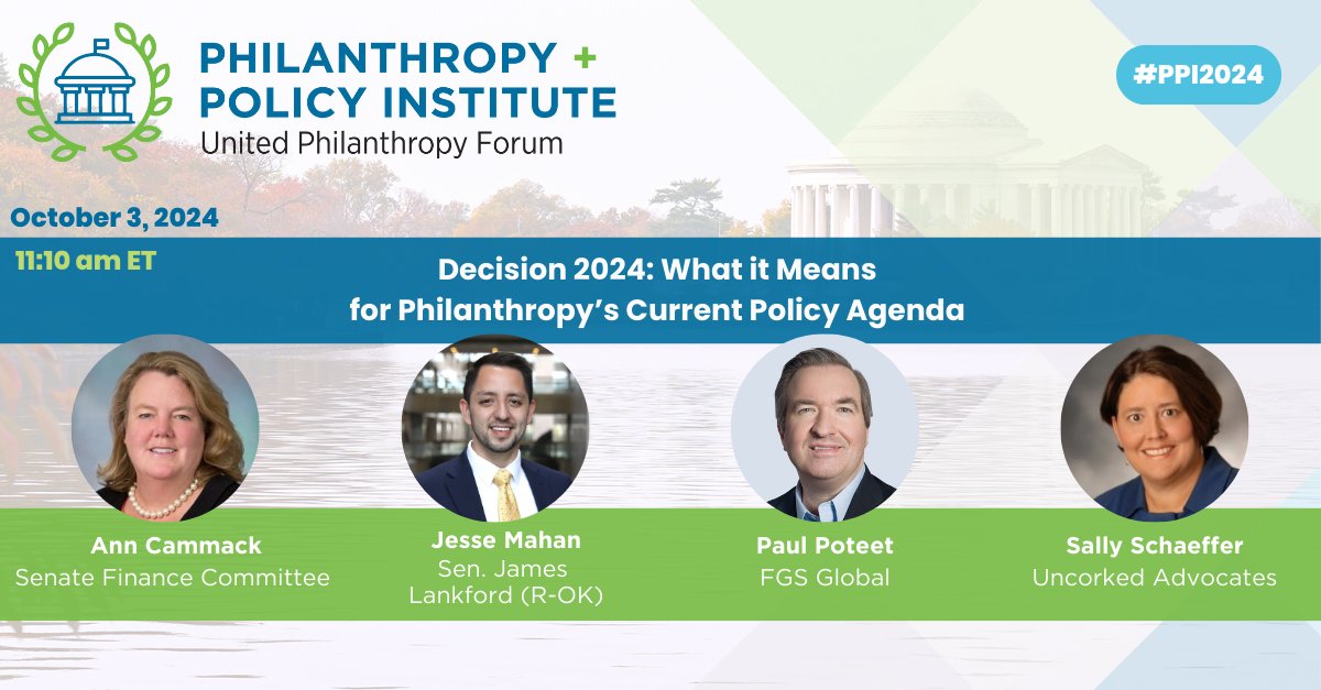 In this first session of #PPI2024, we're exploring the possible implications of this year's election for philanthropy and providing insight into what's left on the Congressional agenda for the 118th Congress.