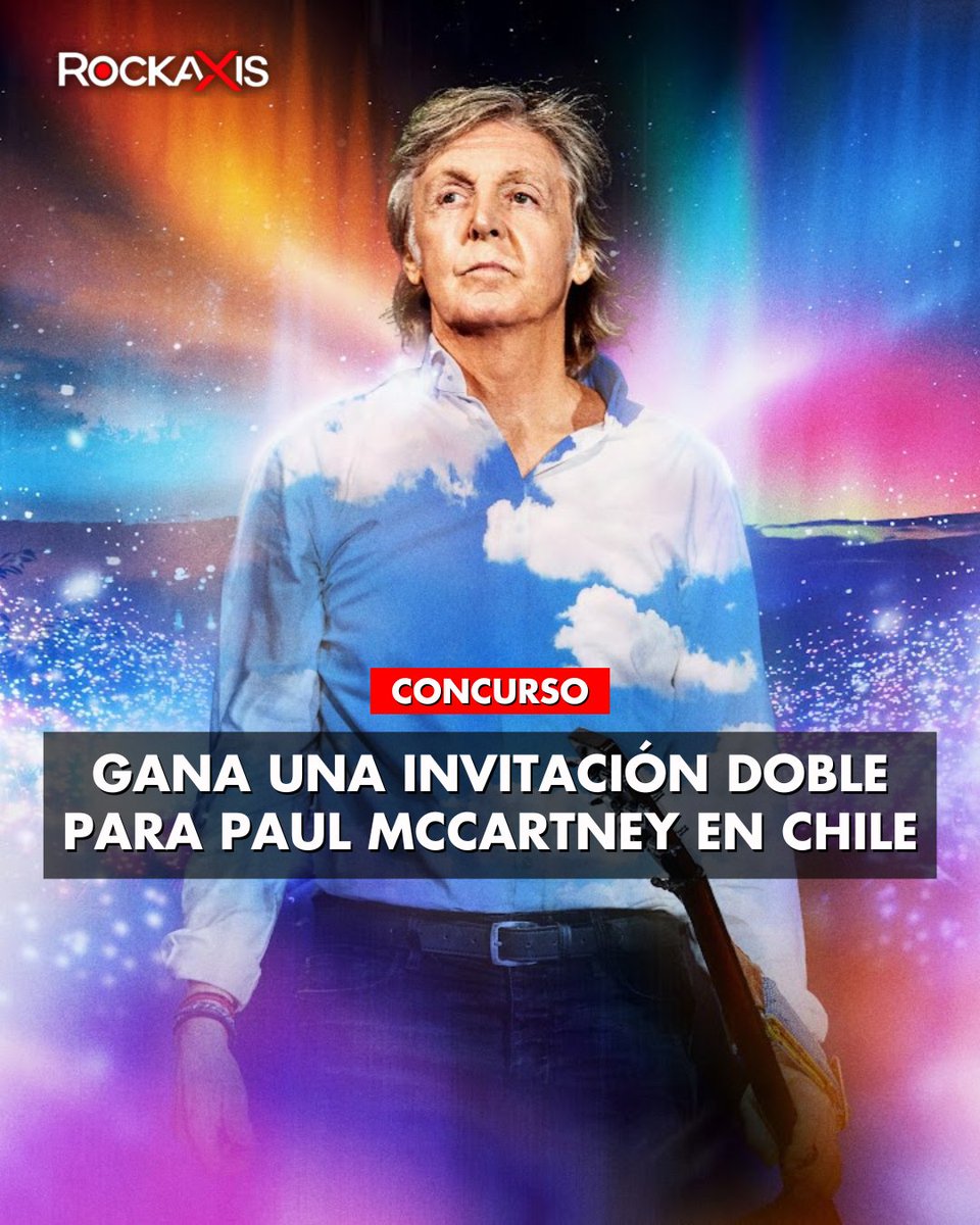 ⚠️ALERTA DE CONCURSO⚠️

🎸 Comienza la cuenta regresiva para el regreso de Paul McCartney a Chile 🎶 Por eso, sorteamos una invitación doble para que asistas acompañad@ a este imperdible show. 🎟️

¿Cómo participar?

✅ Sigue nuestra cuenta de X <a href="/rockaxisoficial/">Rockaxis</a> y a <a href="/dgmedioschile/">DG Medios</a>