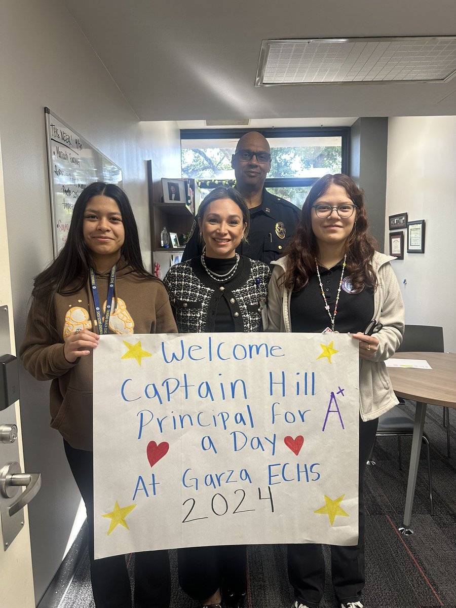 Garza ECHS (@garzaechs) on Twitter photo What a great day with our <a href="/mountainview_dc/">Dallas College Mountain View Campus</a> police Captain Hill serving as our Principal for a Day! We had a great time showing him what our students do every day and important conversations around safety and student support! @RubyRamirezDISD <a href="/dallasschools/">Dallas ISD</a> #pfad What a great day with our <a href="/mountainview_dc/">Dallas College Mountain View Campus</a> police Captain Hill serving as our Principal for a Day! We had a great time showing him what our students do every day and important conversations around safety and student support! @RubyRamirezDISD <a href="/dallasschools/">Dallas ISD</a> #pfad