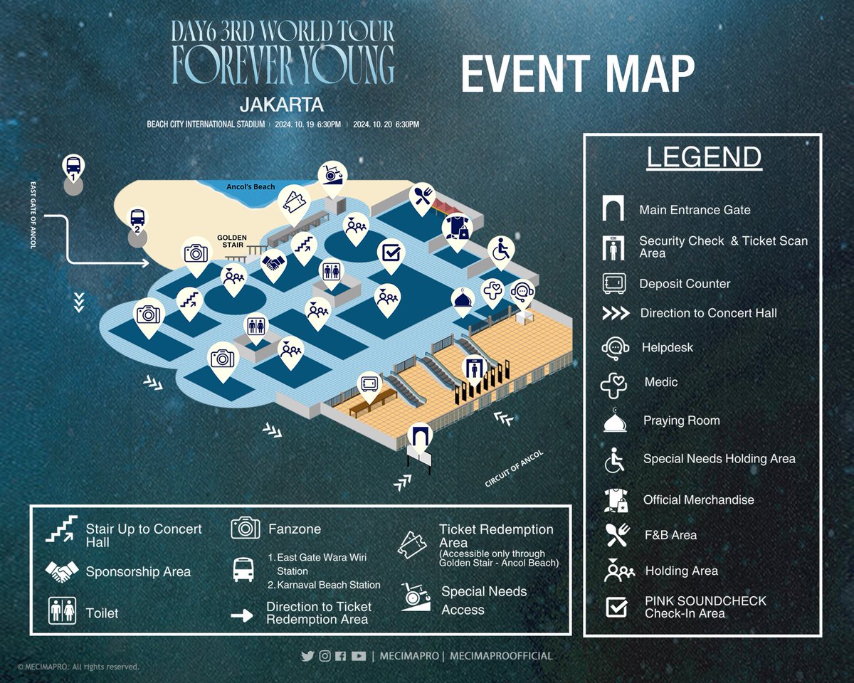 #DAY6_FOREVER_YOUNG_Jakarta - JAKARTA Show Announcements.
My Day! Make sure to have a look at the notices for the 2-day Jakarta show; Event Timetable, Event Map, and other notices. See you in a two weeks! 💚
-
🔗: bit.ly/day6foreveryou…

#DAY6_FOREVER_YOUNG_Indonesia