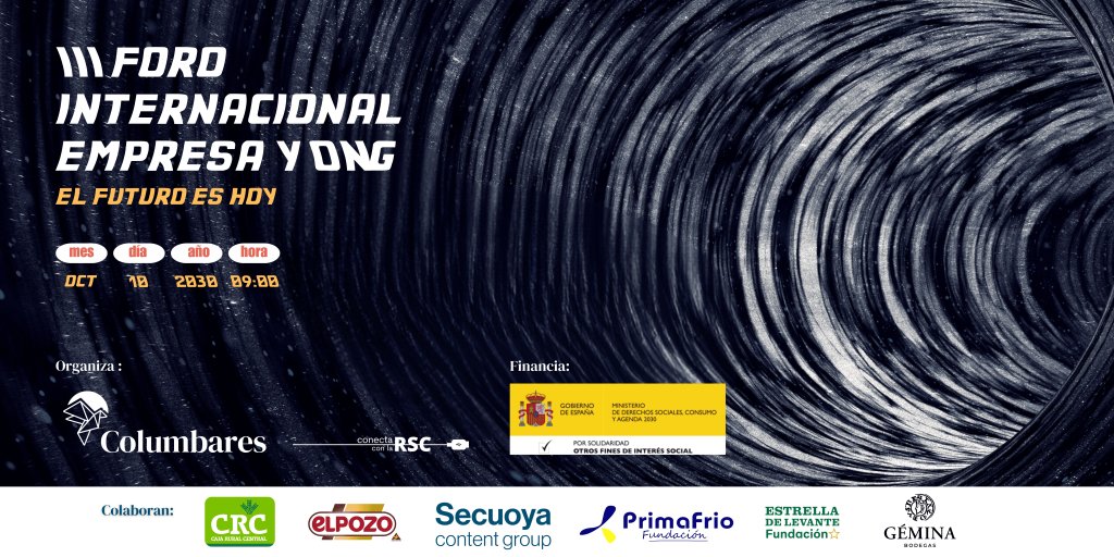 FORO | <a href="/ColumbaresONG/">Columbares</a> celebra su III Foro Internacional Empresa &amp; ONG.

📅 10-10-24.

📍Patio Azul del <a href="/RRCM_/">Rte. Real Casino</a>  (<a href="/RealCasinoMur/">Real Casino de Murcia</a>). 

🗣️ Con <a href="/sninobecerra/">Santiago Niño</a>, <a href="/rosacano3/">rosa cano</a> y <a href="/longinosmarin/">longinos marin</a>. 

Proyecto #ConectaConLaRSC, con el apoyo de <a href="/MSocialGob/">Ministerio de Derechos Sociales, Consumo y A2030</a>. 

columbares.org/columbares-cel…