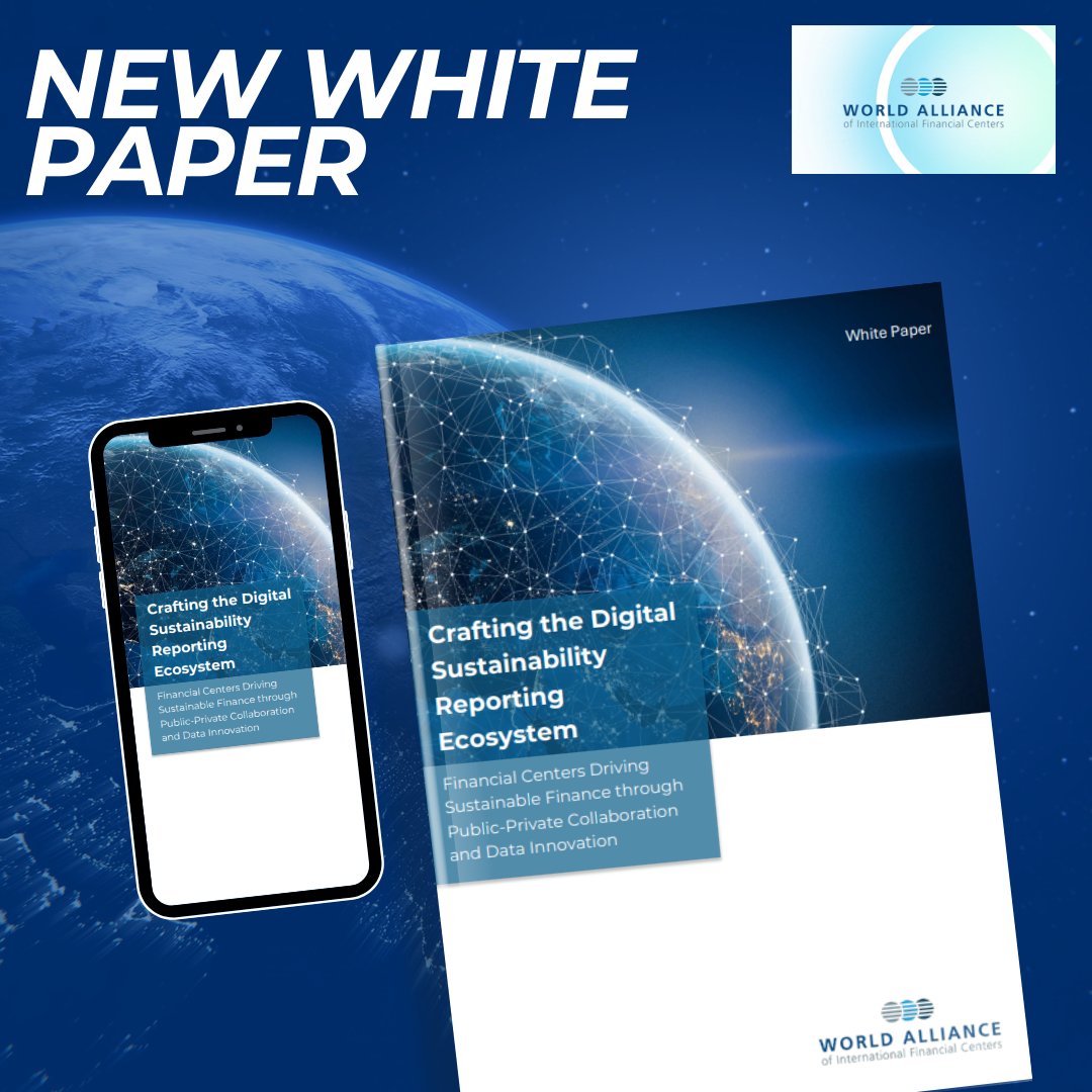 WAIFC_'s tweet photo. 💡NEW #WAIFC WHITE PAPER💡
The World Alliance of International Financial Centers (#WAIFC) just published a new white paper: “Crafting the Digital #Sustainability Reporting Ecosystem.” 📊
This groundbreaking whitepaper explores how international collaboration and innovative digital solutions can enhance the quality and accessibility of sustainability data, empowering stakeholders globally to adopt sustainable practices.
💡The vision? A future where financial, sustainability, and climate-related data flows seamlessly through open data exchange standards. 🌿💡
The paper outlines key recommendations for International Financial Centers (#IFCs) to adopt digital tools, drive sustainability reporting, and reduce the data divide, ensuring a unified approach for all institutions.
Big thanks to our contributors:
• Dr. @jochenbiederm, Managing Director at WAIFC
• Liv Watson, Senior Advisor on Digitization, Capitals Coalition
• Catherine Atkin, Chair Stanford CodeX #Climate Data Policy Initiative
• Anand Padmanabhan, Board Member at XBRL International
• Mark Gough, CEO of Capitals Coalition
This white paper would not have been possible without the qualitative partnership with Capitals Coalition. 🤝💼
📲Read the news article: https://t.co/3gUBRpYQA9
📲Read the white paper (for free): https://t.co/DZdAhydPWf
#sustainability #digitaltransformation #finance #collaboration #WAIFC #datainnovation #greenfinance 🌱