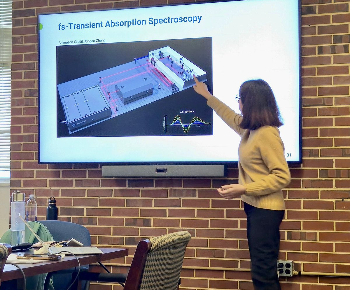 Congrats to our latest PhD Candidate <a href="/AzkaArshad20/">Azka Arshad</a> ! Azka presented her work focusing on Homomolecular Triplet-Triplet Annihilation in Metalloporphyrin Photosensitizers. 🎉🎉🎉