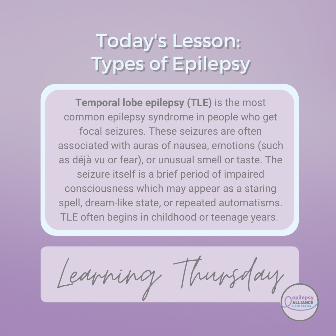 #LearningThursdays are all about sharing important resources and facts about epilepsy. Learn more with today’s lesson! 📝🧠