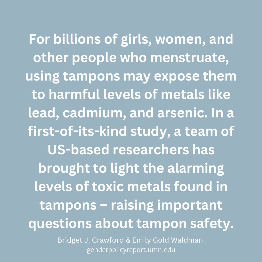 Use tampons? You might want to check this piece out

ow.ly/mqJA50TtRq5