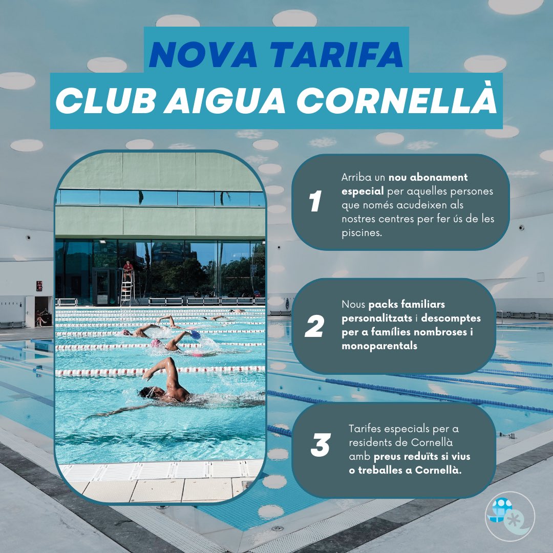 𝗘𝘀𝘁𝗿𝗲𝗻𝗲𝗺 𝘂𝗻𝗮 𝗻𝗼𝘃𝗮 𝘁𝗮𝗿𝗶𝗳𝗮 𝗽𝗲𝗿 𝗮 𝘁𝗼𝘁𝘀 𝗲𝗹𝘀 𝗮𝗺𝗮𝗻𝘁𝘀 𝗱𝗲 𝗹’𝗮𝗶𝗴𝘂𝗮! 💧

Ara podràs gaudir de les nostres piscines i activitats aquàtiques quan vulguis! Aquesta nova quota amplia horaris i afegeix el <a href="/CANMERCADER/">#ComplexCanMercader</a> a l'oferta del <a href="/PARCESPORTIU/">PELL i Can Mercader</a>