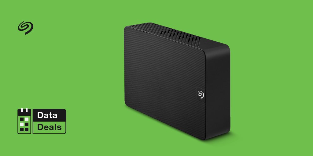 Seagate's tweet image. Need to free up space on your computer? We’ve got just the thing! This week’s #DataDeal is our Expansion Desktop Hard Drive 16TB, now $50 off! 🖥️

This deal ends in 24 hours, act fast: seagate.media/6010moXiO