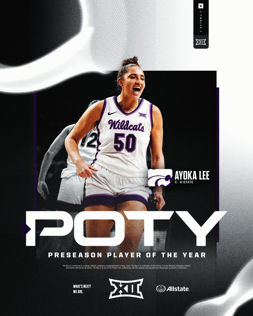 Big 12 Conference (@big12conference) on Twitter photo 2024-25 #Big12WBB Preseason Player of the Year ๐
Ayoka Lee | <a href="/KStateWBB/">K-State Women's Basketball</a> 2024-25 #Big12WBB Preseason Player of the Year ๐
Ayoka Lee | <a href="/KStateWBB/">K-State Women's Basketball</a>