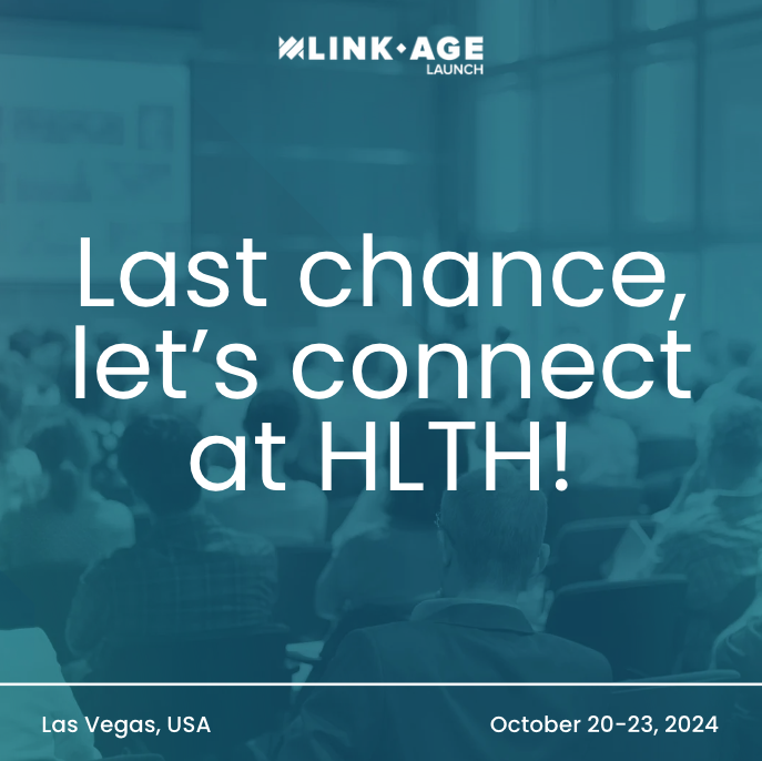 Link-age Launch is on a mission to accelerate company creation in healthy aging and post-acute care at HLTH Inc. 2024! If you’re here, let’s connect to discuss trends and solutions for an aging population. 

Meet us at ECHAlliance - The Global Health Connector Village!