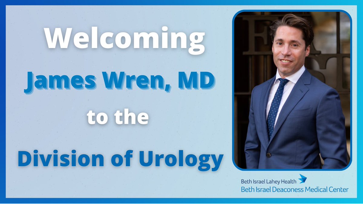 Welcoming Dr. James Wren to the Division of Urology! 

#BIDMC #BILH #urology
