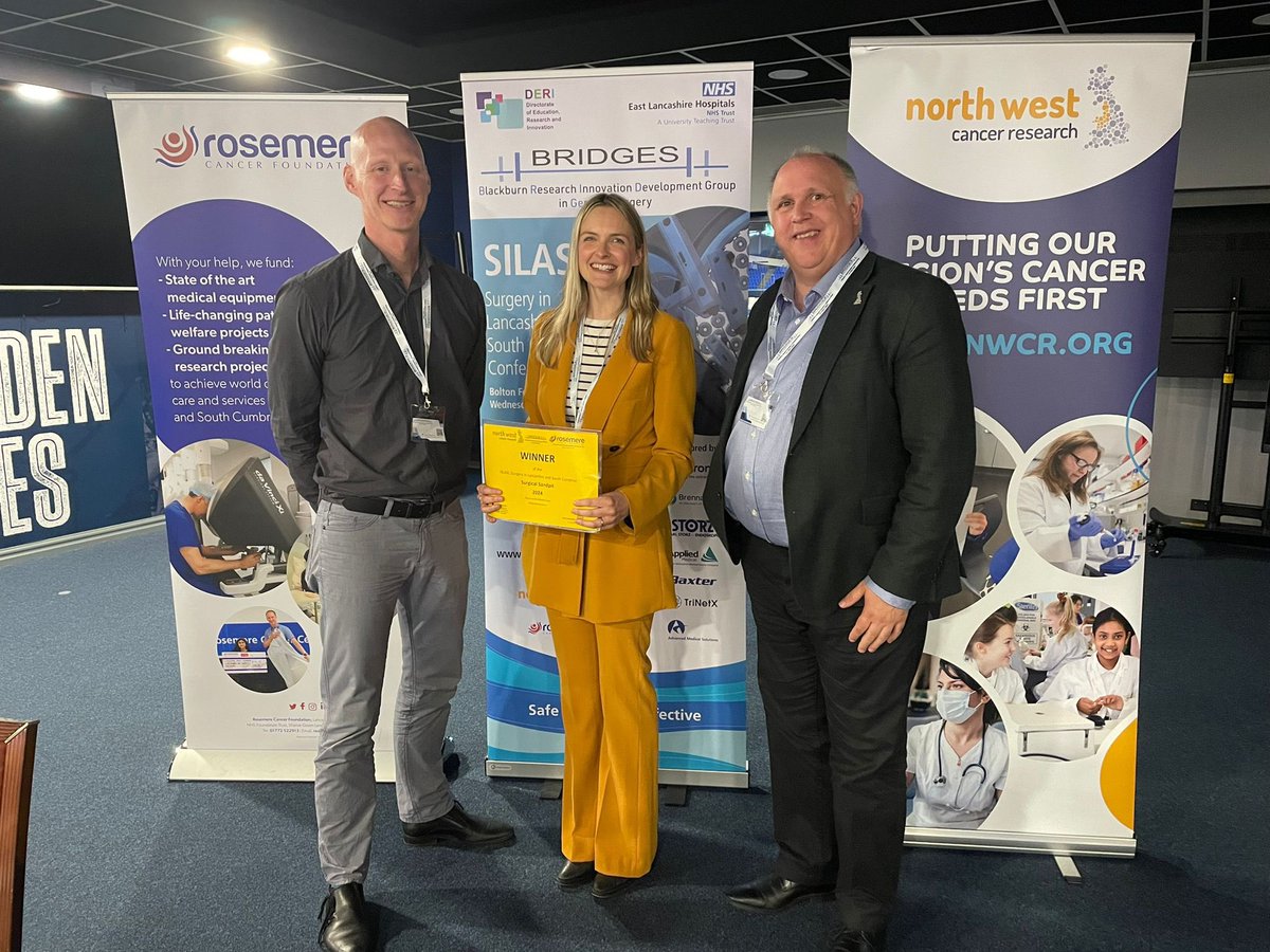 Feeling very fortunate to have won funding to investigate hearing and cognition in cancer patients at the funding sandpit yesterday at the <a href="/ELHTresearch/">ELHT Research & Innovation</a> <a href="/surgicalbridges/">surgicalbridges</a> conference! Massive thank you to the funders <a href="/RosemereCF/">Rosemere Cancer Foundation</a> <a href="/NorthWestCancer/">North West Cancer Research</a> for your support! 🦻🧠👂