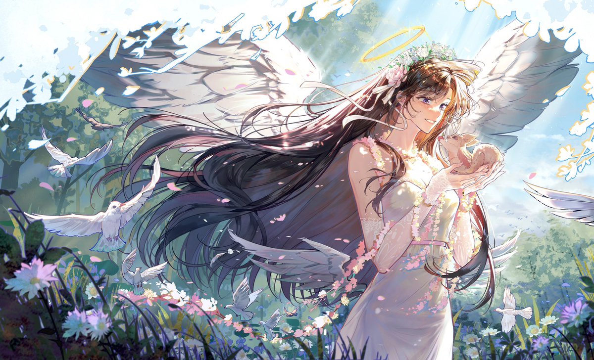 🧚‍♀️
#毛利蘭　
#蘭満会二次創作イラストリレー
#名探偵コナン
#天使の日