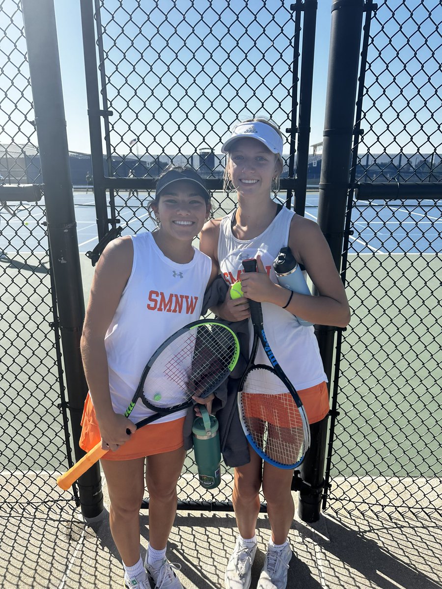 Abby O’Connor &amp; both doubles teams, Honargohar/O’Neal &amp; Salzer/Wheatcroft, advance after the first round! <a href="/SMNWAthletics/">SMNW Athletics</a>