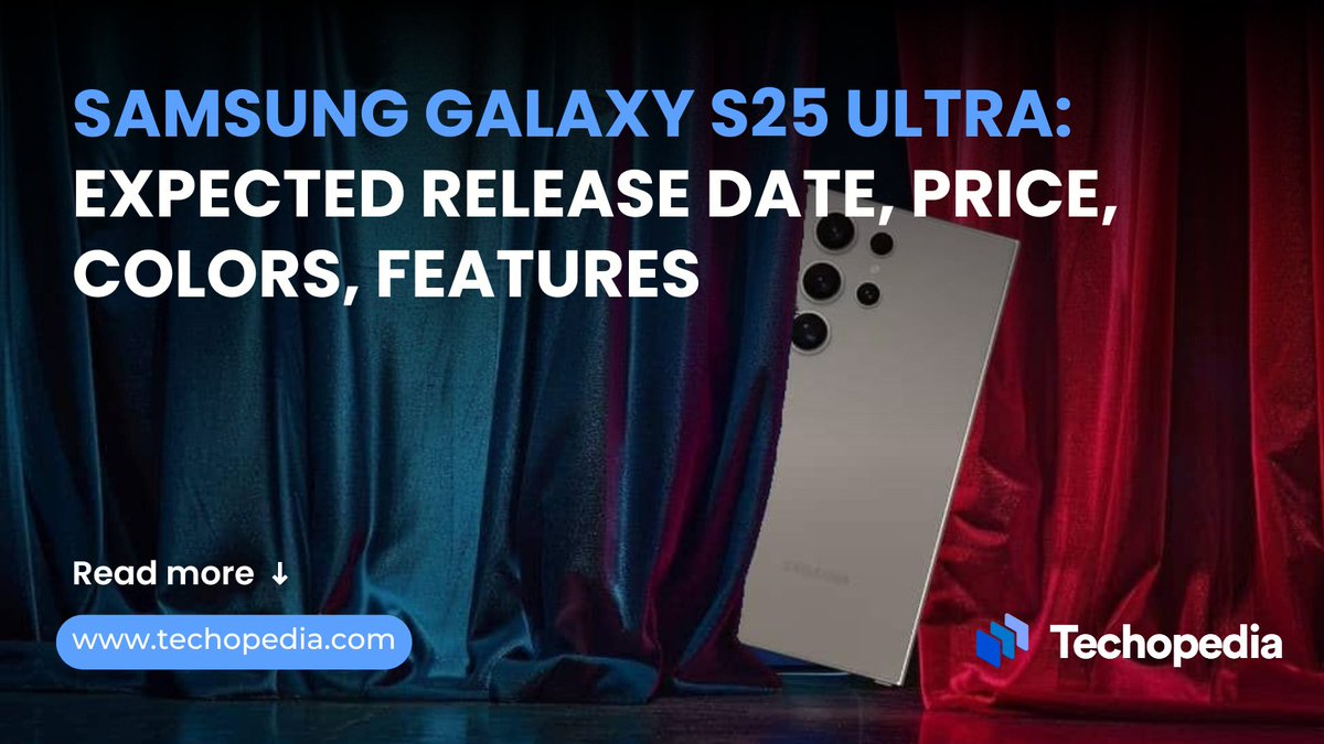 techopedia's tweet image. The Galaxy S25 Ultra is expected to feature a stronger titanium build, a new Qualcomm Snapdragon 8 Gen 4 processor, faster storage capabilities, and possibly a larger camera sensor.
Learn more: techopedia.com/news/samsung-g…

#GalaxyS25Ultra #SamsungRelease #TechRumors