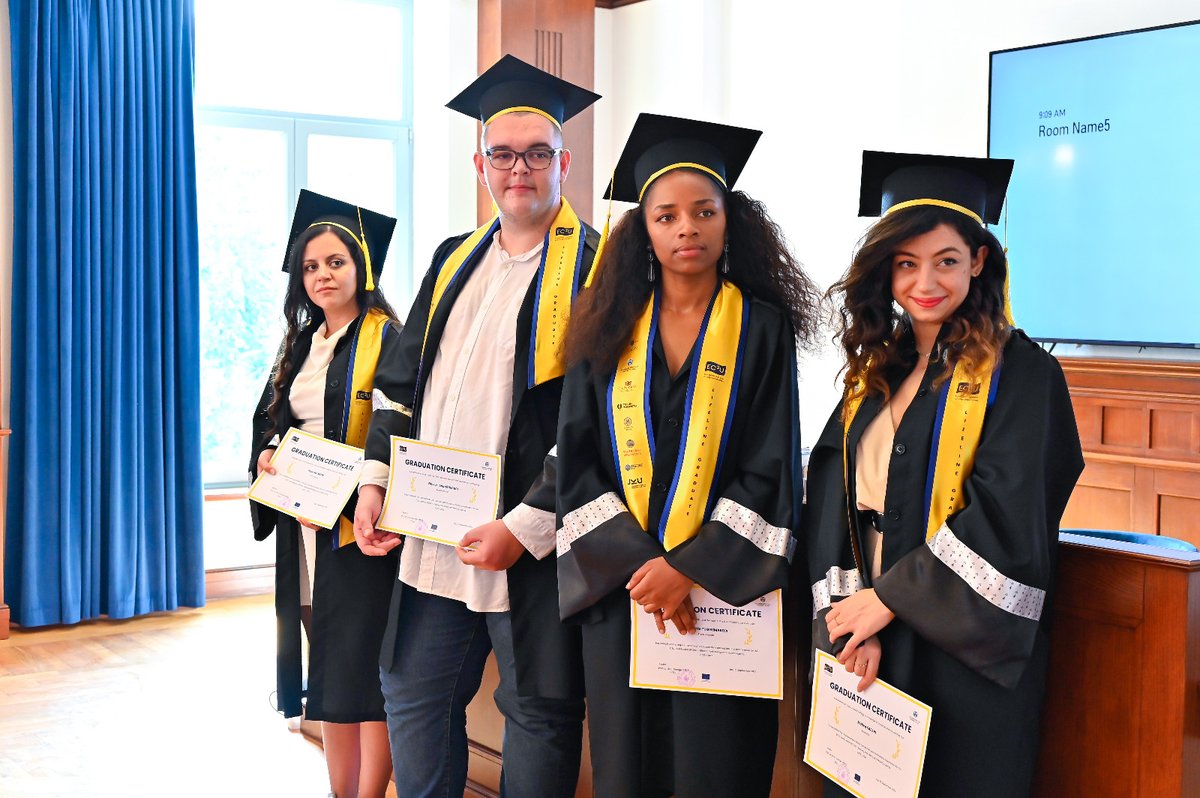 EC2U_Alliance's tweet photo. 🎓 Congratulations to the first students of the #EC2U "LIFELINE - Lifelong Well-being and Healthy Ageing" Joint Master's programme, who received their diplomas at @UAIC🎉

Read the inspiring statements that the graduates shared during the ceremony👉https://t.co/EAxo7quvLH https://t.co/2SXRvDEFi0