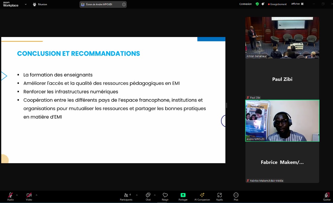 Mon intervention ce jour lors du Colloque International en EMI organisé par <a href="/ResTheophraste/">Reseau Theophraste</a> et <a href="/ESJLille/">ESJ Lille</a>
Une étude comparative sur les ressources en #EMI efficaces pour la formation dans 5 pays de la #francophonie et les défis rencontrés en matière d'EMI