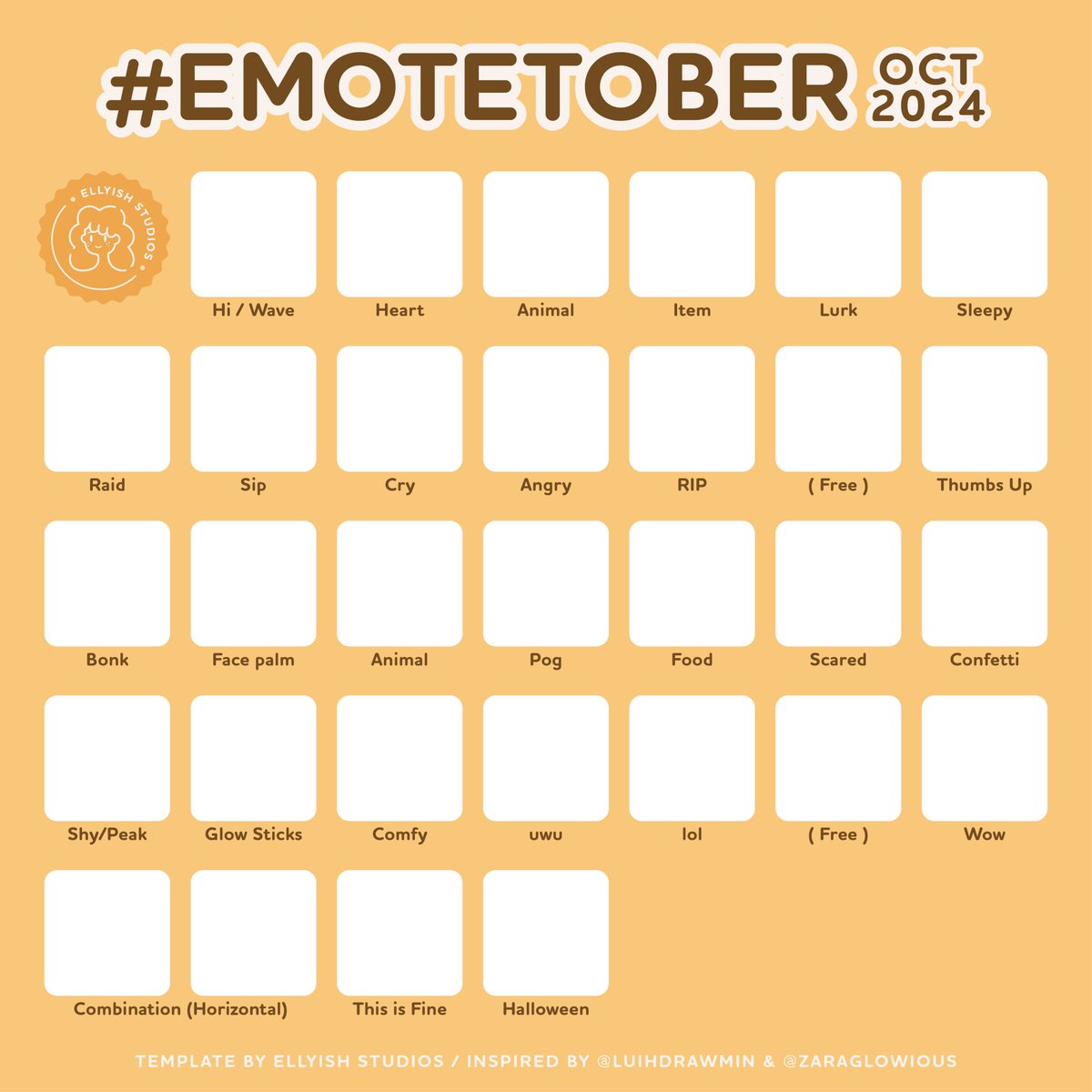 To thank everyone for the warm welcome back I decided to participate in #EmoteTober 🎃 To join:  

✨Like &amp; repost 
✨Follow my account 
✨Comment a ref image

I will pick one name randomly everyday until October 31st so you have plenty of chances 🩵 Good luck!