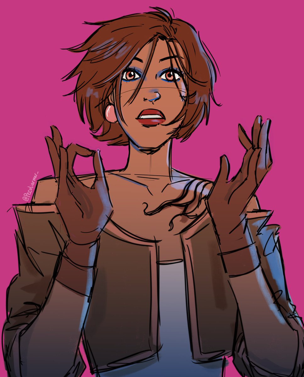 peculiarmer's tweet photo. 🤎🩷🤎🩷

(Needed to sketch something that had nothing to do with my projects 😭 I feel better now, aight back to work🤓) #photoshop #oc https://t.co/5JY9ewraHY