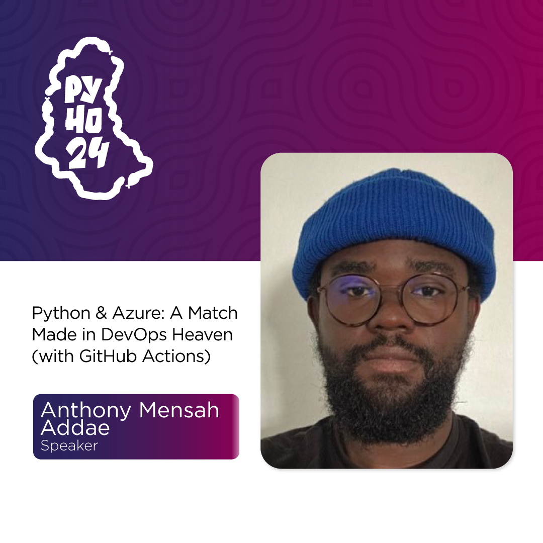 PythonHo's tweet image. The #Awesome @maaddae has 5+ years of experience developing high-performance web applications using Python and Django with diverse industry experience in telecommunications, cybersecurity, insurance and real estate will be at #PyHo24
#PythonHo #Python #Community