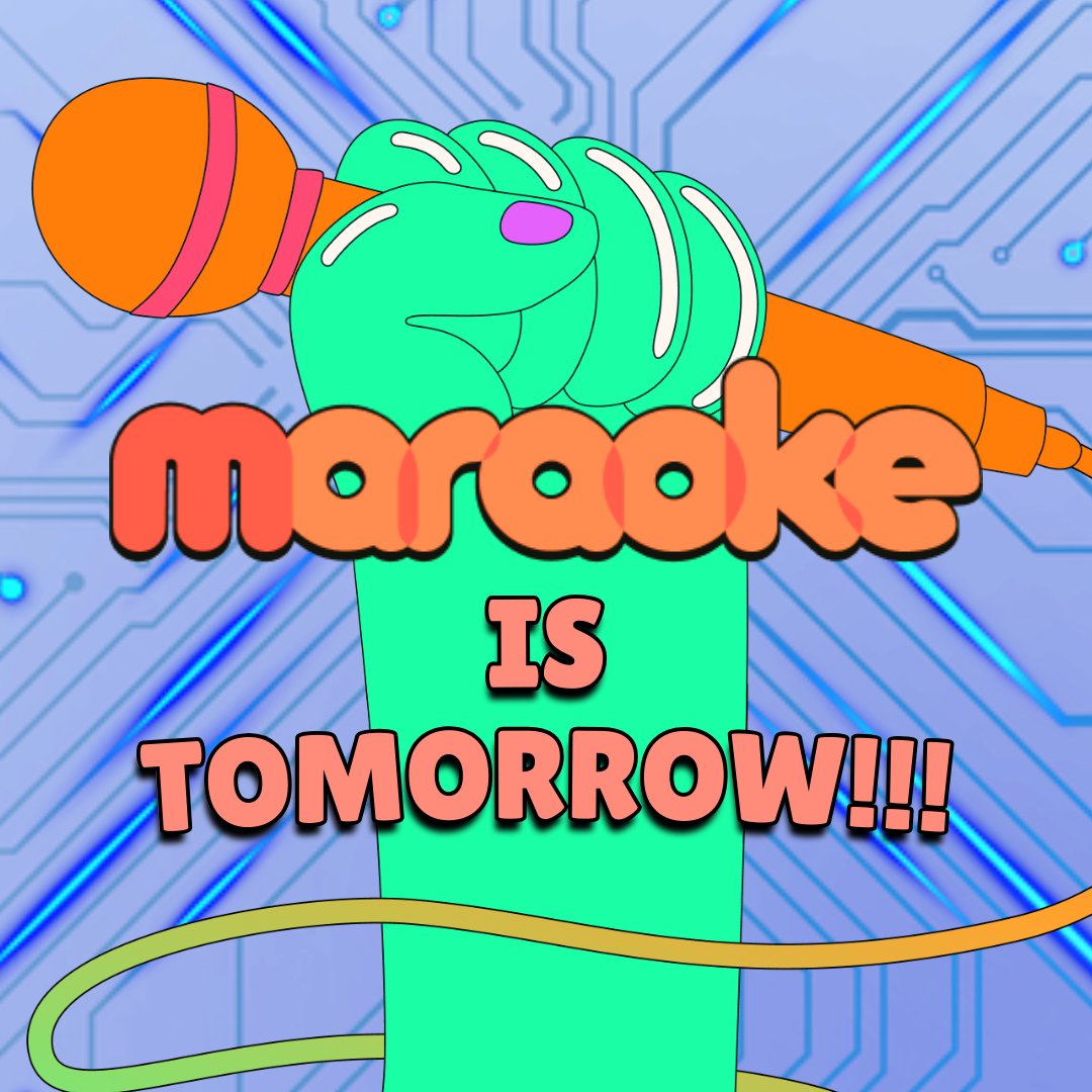 thinking about all the chaos that will be going down at <a href="/LoadingBar/">Loading Bar(s)</a> Stoke Newington tomorrow 💭

There will NEW SONGS, amazing singers, delicious drinks and generally just a good time 🎵🍹🕺

Grab a ticket and join the nonsense ▶️maraoke.com/oct24

See you tomorrow! 🤗