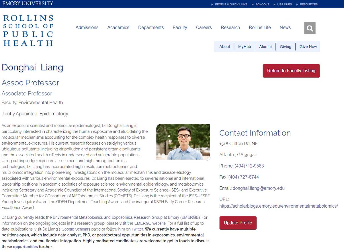 Donghai Liang (@donghai_liang) on Twitter photo Super delighted and humbled to share the good news that I have been promoted to Associate Professor with #Tenure <a href="/EmoryRollins/">Emory Public Health</a> <a href="/EmoryUniversity/">Emory University</a> ! I am beyond grateful for the unconditional support from my mentors, collaborators, and trainees along the way! #Exposomics #MultiOmics Super delighted and humbled to share the good news that I have been promoted to Associate Professor with #Tenure <a href="/EmoryRollins/">Emory Public Health</a> <a href="/EmoryUniversity/">Emory University</a> ! I am beyond grateful for the unconditional support from my mentors, collaborators, and trainees along the way! #Exposomics #MultiOmics