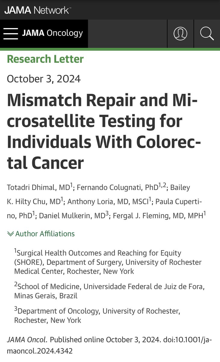 URMC SHORE (@shoreurmc) on Twitter photo Congratulations <a href="/TotadriD/">Totadri Dhimal</a> on your important findings published today in <a href="/JAMAOnc/">JAMA Oncology</a> on MSI/MMR testing for #colorectal cancer in the US. <a href="/URochesterSurg/">URMC Department of Surgery</a> <a href="/WilmotCancer/">Wilmot Cancer Institute</a> <a href="/FergaljFleming/">Fergal Fleming</a> <a href="/APCupertino/">Paula Cupertino</a> <a href="/FernandoColug/">Fernando Colugnati</a> Congratulations <a href="/TotadriD/">Totadri Dhimal</a> on your important findings published today in <a href="/JAMAOnc/">JAMA Oncology</a> on MSI/MMR testing for #colorectal cancer in the US. <a href="/URochesterSurg/">URMC Department of Surgery</a> <a href="/WilmotCancer/">Wilmot Cancer Institute</a> <a href="/FergaljFleming/">Fergal Fleming</a> <a href="/APCupertino/">Paula Cupertino</a> <a href="/FernandoColug/">Fernando Colugnati</a>