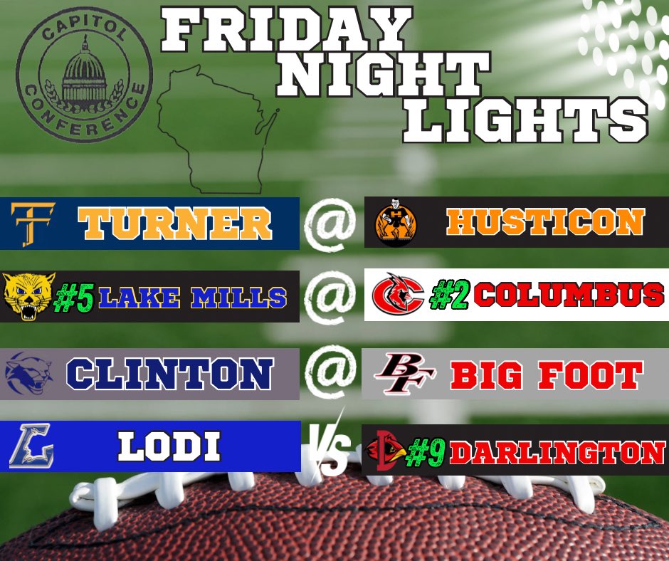 Week 7 Capitol Conference FRIDAY NIGHT LIGHTS!! 🏈🔥 #fridaynightlights #WisconsinFootball