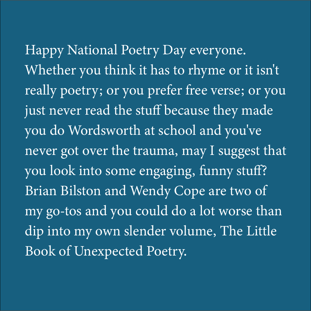 Ruthleighwrites's tweet photo. Happy National Poetry Day, everyone!

https://t.co/wnsnf3dcJ7

#nationalpoetryday https://t.co/1DxwXmgQyA