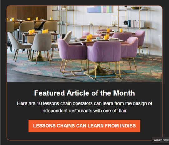 RestFurnPlus's tweet image. Check out this week's email newsletter featuring best selling top picks, upholstered furniture, lounge furniture and design tips chains can learn from independents.
mailchi.mp/c335be060db8/s…