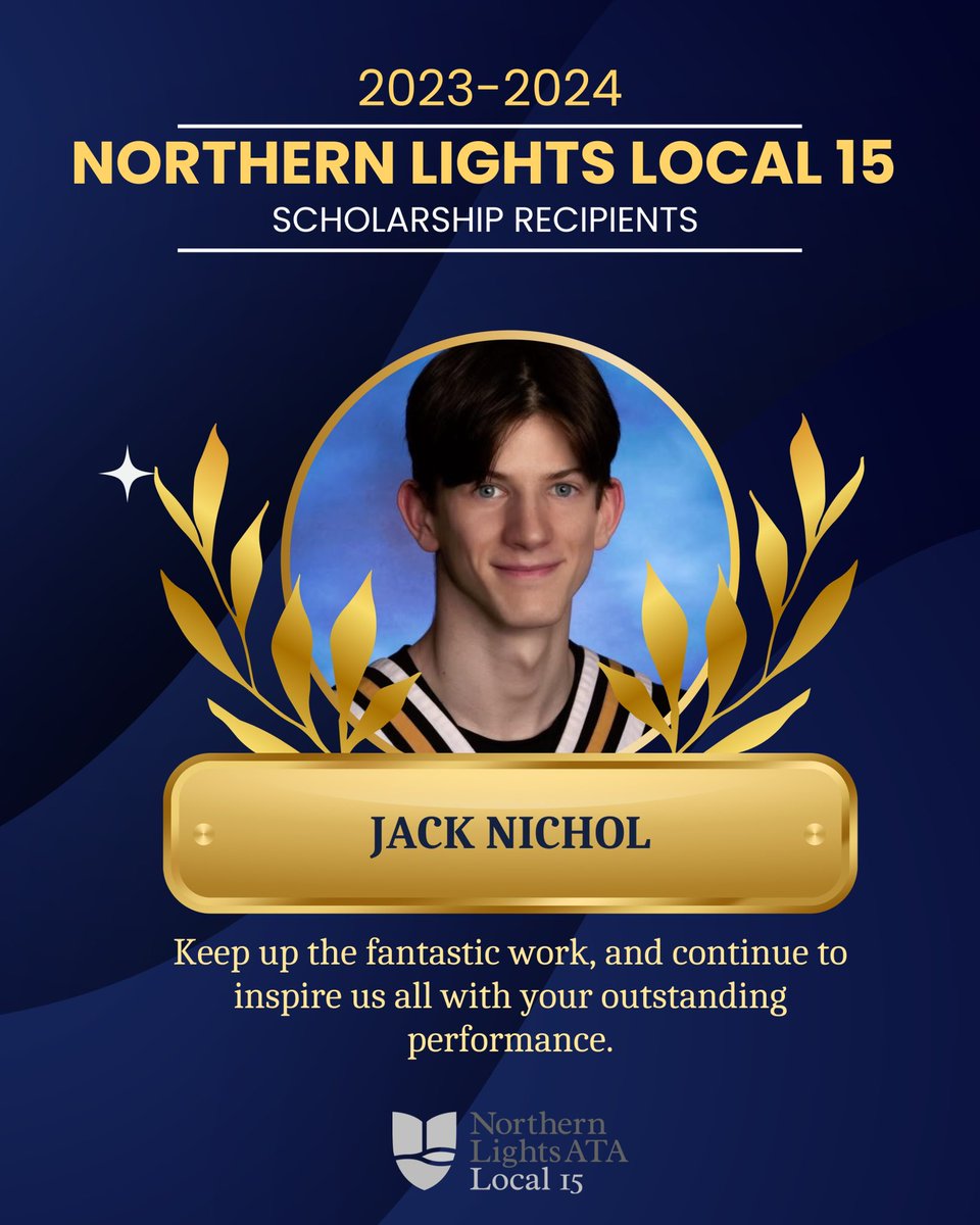 Congratulations to the 2023-2024 Northern Lights Local 15 scholarship recipients.

- - -

2024-2025 scholarship application is now open. Head to our website. The deadline is May 15th, 2025. 

#albertaed #scholarships #atalocal15