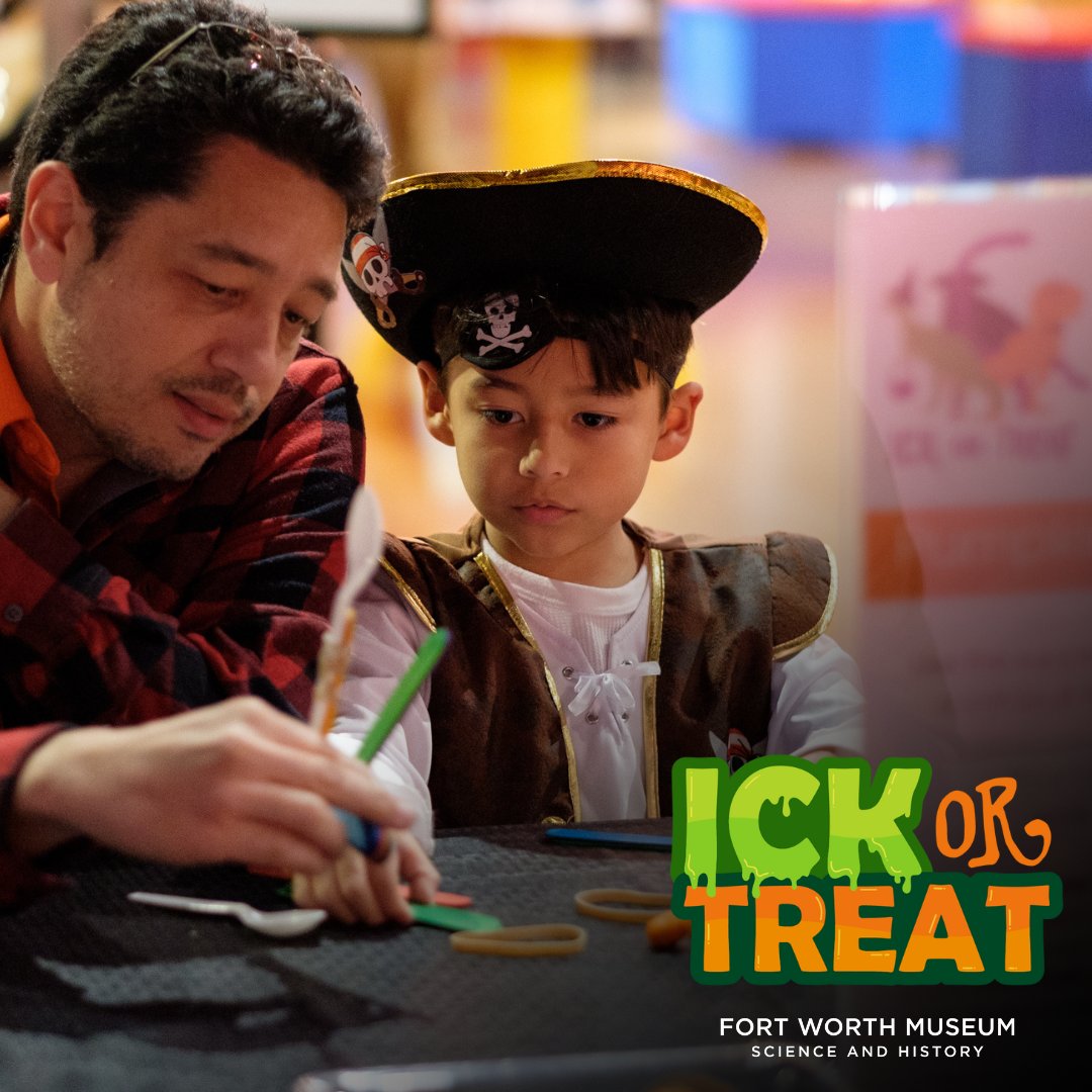 Get spooky at the Museum with Ick-or-Treat!

Saturday, October 19th | 10 AM - 3 PM

Don your best costume for treats and have a hauntingly fun time with hands-on spooky activities. Included with admission or membership.

#FWMSH #HappyHalloween #DFWChild #FWMoms