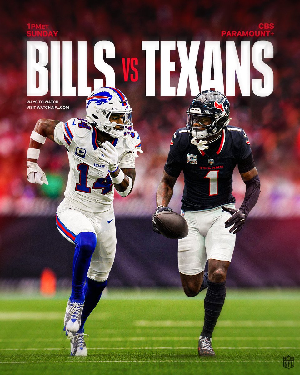 NFL's tweet photo. Stefon Diggs' first game against his former team 👀

📺: #BUFvsHOU – Sunday 1pm ET on CBS/Paramount+
📱: https://t.co/waVpO8ZBqG https://t.co/DZC07PXGlL