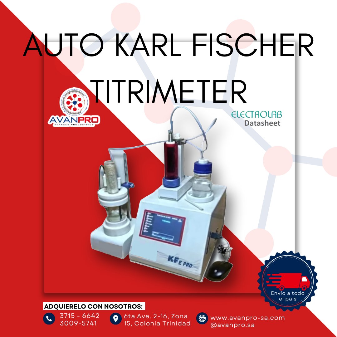 AvanproS's tweet photo. Valorimetro Auto Karl Fischer para medir el agua en líquidos, sólidos o gases. Automatización avanzada , simplificando el proceso para que sea rápido y eficiente.

Durabilidad y un diseño intuitivo para mejorar la productividad en cualquier entorno.

📍 Ubicados en  Guatemala , https://t.co/Dt60h6bAes