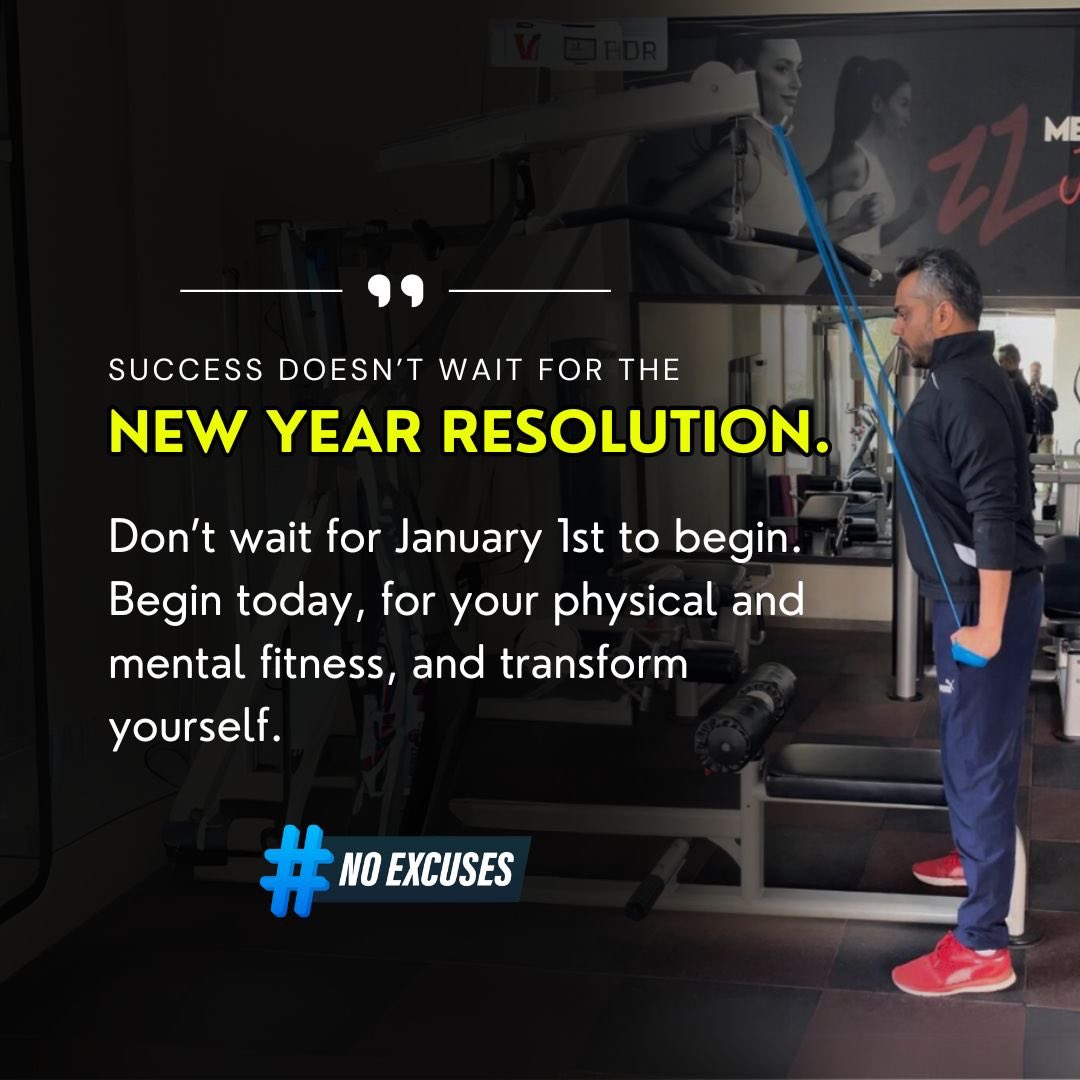 Why Wait for January 1st?Whether it's improving your physical fitness, mental health, or career, don't wait for a resolution.Take that first step today. #NoExcuses.

#commitment, #consistency #action