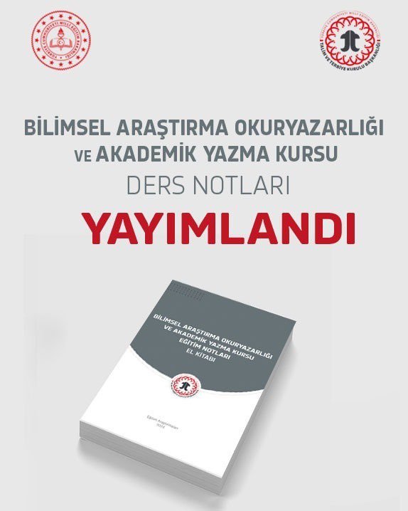 meb_ttkb's tweet photo. Başkanlığımızca, eğitim araştırmaları çalışmaları kapsamında, yönetici ve öğretmenlerimizin faydalanabilecekleri “Bilimsel Araştırma Okuryazarlığı ve Akademik Yazma Kursu Eğitim Notları El Kitabı” hazırlanmıştır. @tcmeb 

🔗 https://t.co/6N0TzMC7w3 https://t.co/If45glBDsR