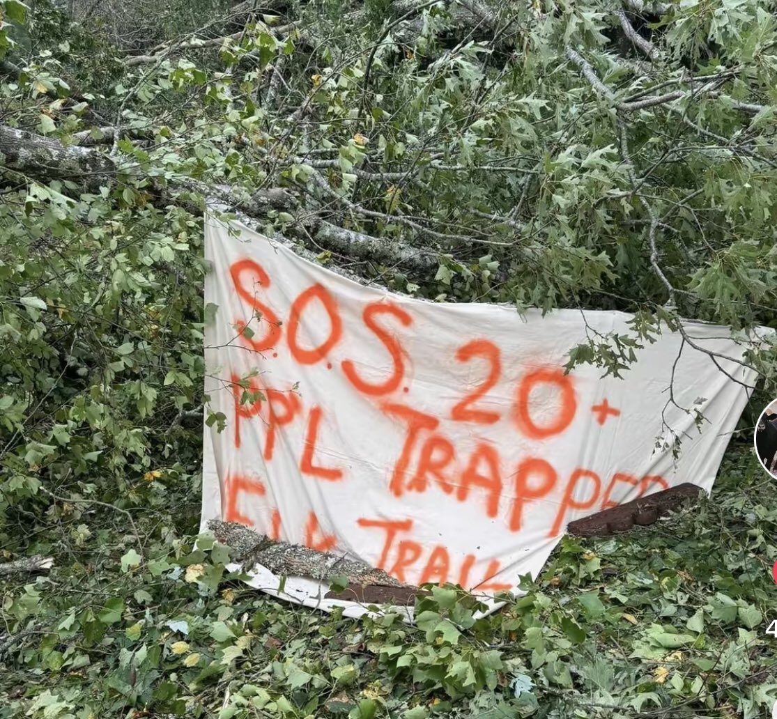 GardensR4Health's tweet photo. Here are examples of how SOS signals are utilized. Bedsheets are used for large signs to catch attention of helicopters. Many are posting what they need on signs at the end of their roads so the groups with pack mules can bring it up to them. 

NC will be a movie. https://t.co/bvMubiRx9U