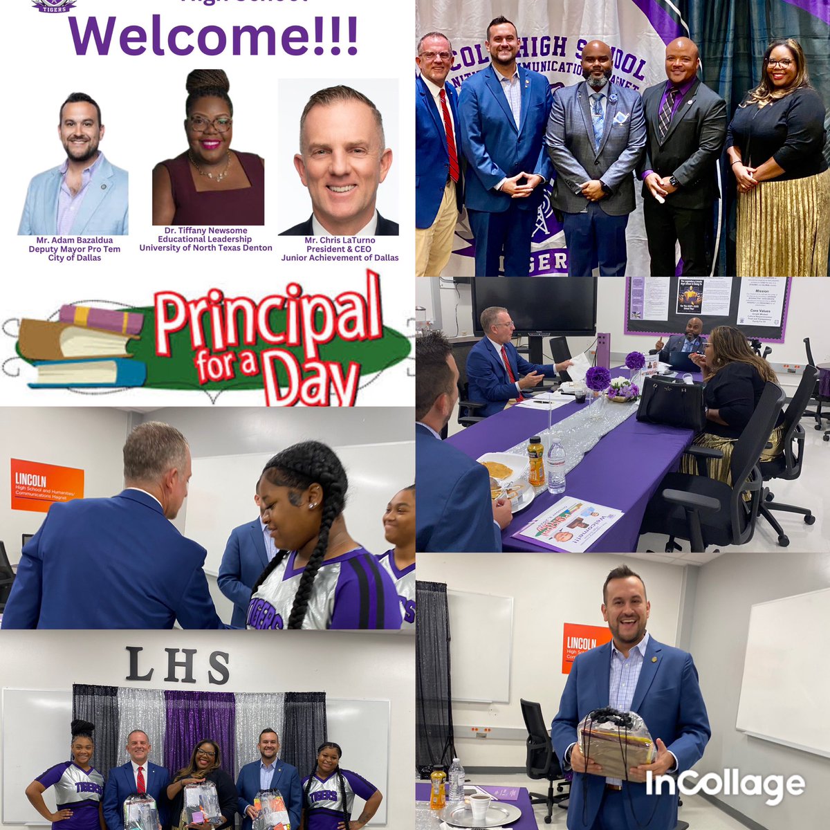 LegendaryLHS's tweet photo. Principal For A Day at The Legendary Lincoln High School! @dallasschools @LEAD_DallasISD @LincolnMadison7 @AdamBazaldua https://t.co/eTP8Md1NO6