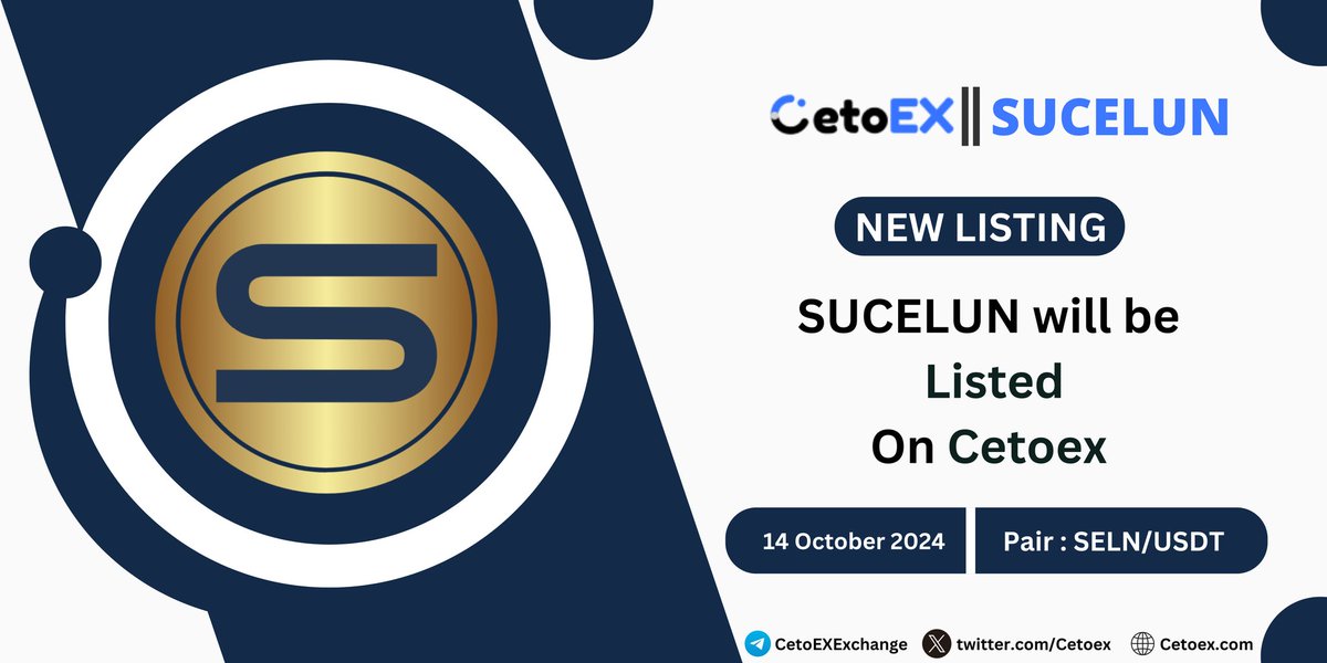 CetoexDaily's tweet photo. "๐ Excited to announce that @sucelun is will be listed on @Cetoex! ๐ Trade $SUCELUN today and join the meme revolution! ๐ Buy, hold, and let the memes fly! ๐๐ #Crypto #MEME #CetoEX #SUCELUN #Blockchain #MemecoinRevolution" https://t.co/lnEEvdHYkl