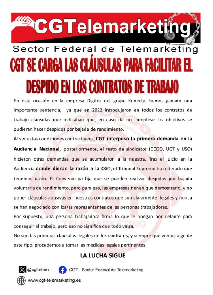 Sindicato TTyCC Foundever Madrid tweet media