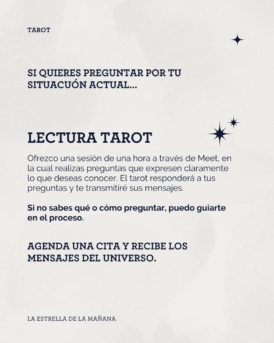 Estrellamanana_'s tweet image. El Tarot, más que una herramienta #predictiva, es para escucharnos y revisar las áreas de nuestra vida que necesitan un reset.

Si quieres que te ayude en este camino de #autoconocimiento, escríbeme para agendar tu sesión de #Tarot.

#estrelladelamañana