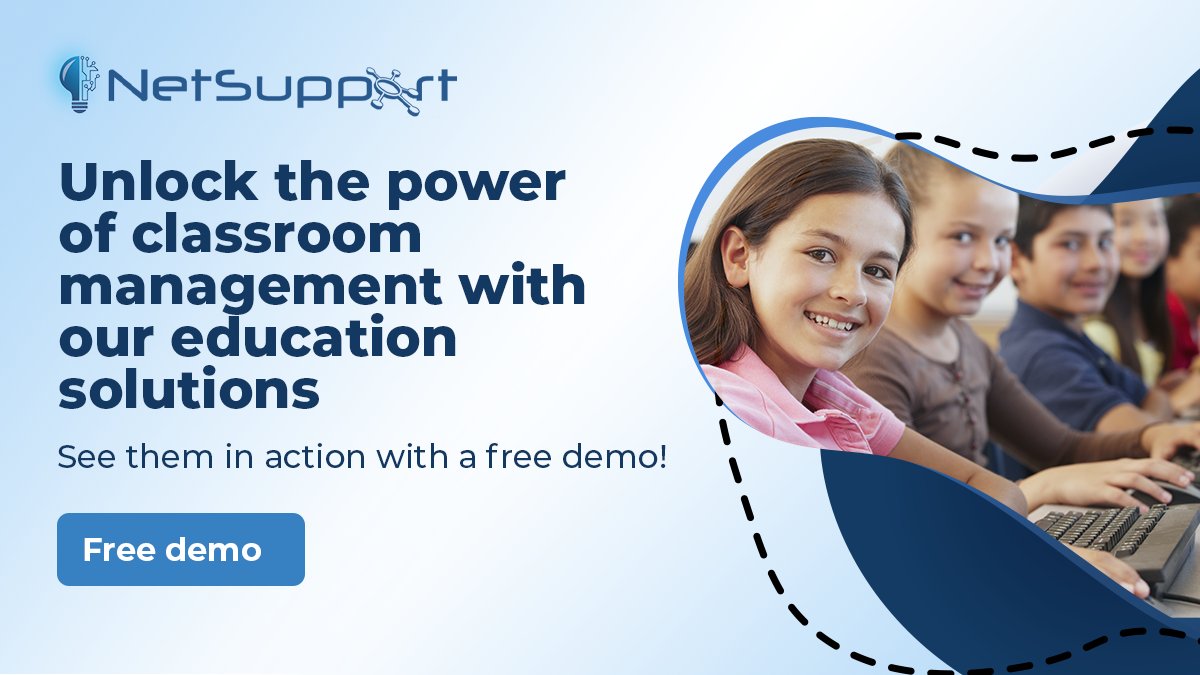 NetSupportGroup's tweet image. Experience the power of NetSupport's education solutions! Request a free demo and discover how our tools can improve student engagement and outcomes. mvnt.us/m2426185 #classroommanagement #remotelearning #freetrial