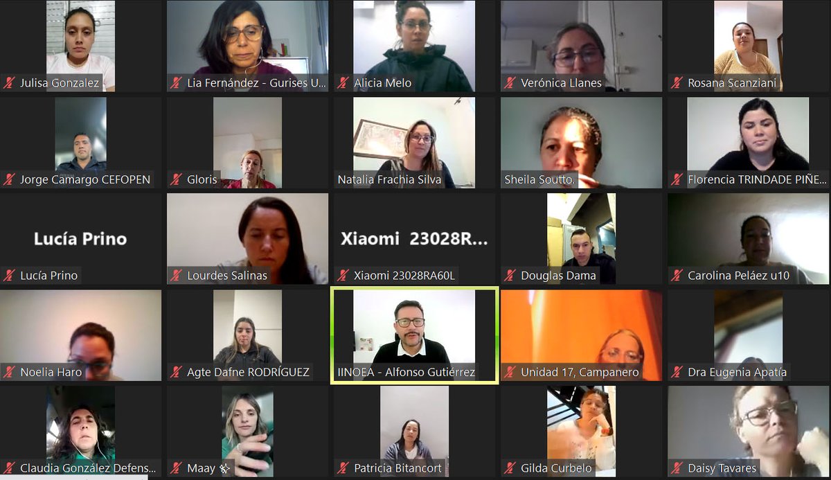 En el día de ayer se realizó el lanzamiento de la 2ª edición del Curso virtual "Protección, promoción y ejercicio de derechos de niñas, niños y adolescentes con referentes privados de libertad en Uruguay" en alianza con el CEFOPEN del INR, el IIN - OEA y GGUU.
<a href="/IINOEA/">IIN-OEA</a>
<a href="/cefopen/">Centro de Formación Penitenciaria - Cefopen</a>