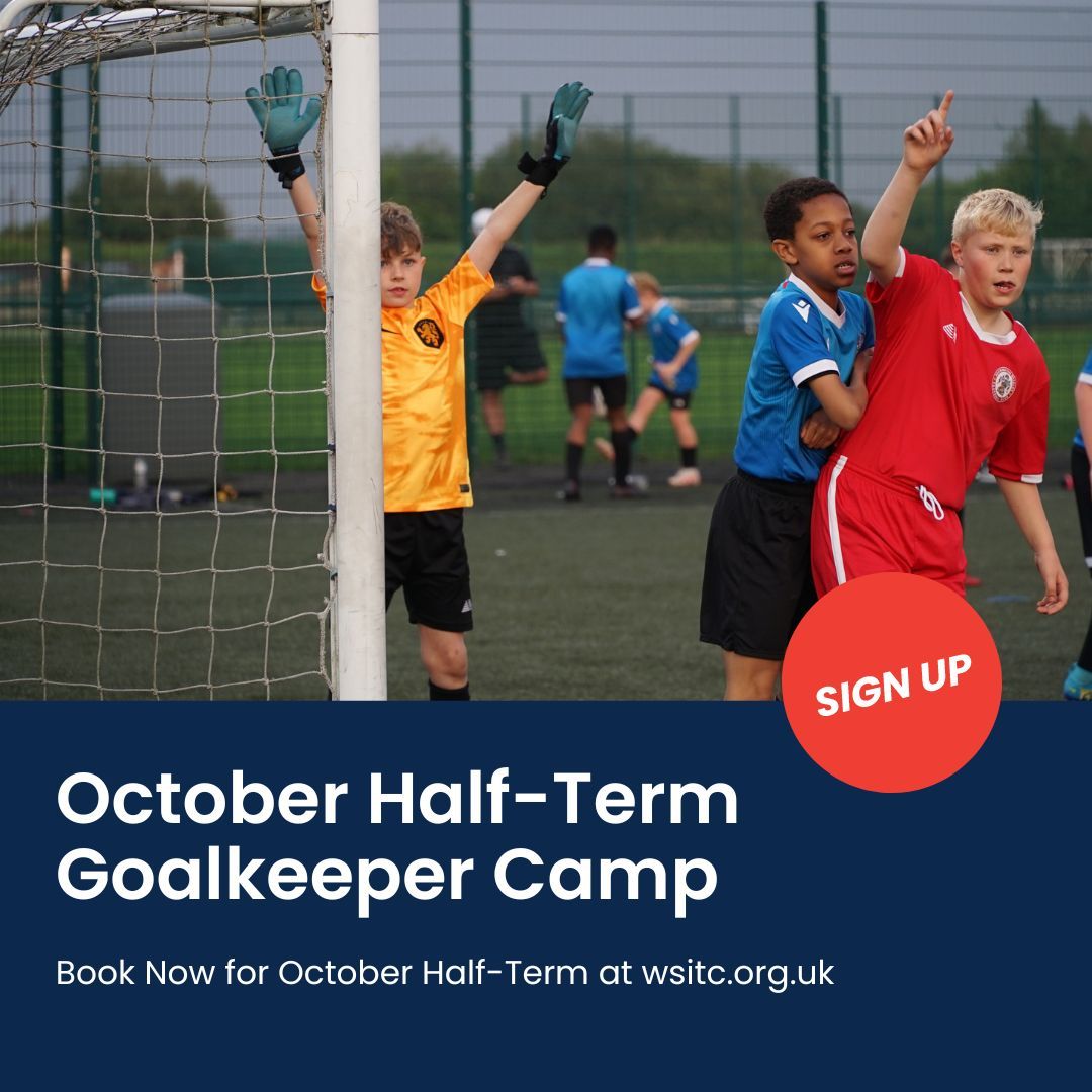 All New Goalkeeper Camps for October Half-Term! 

Do you have an aspiring Goalkeeper at home? Book them onto our October Half-Term GoalKeeper Camp where they'll train in a fun, safe and engaging environment with FA and UEFA Qualified Coaches. 

📆 Monday 28th October - Friday 1st
