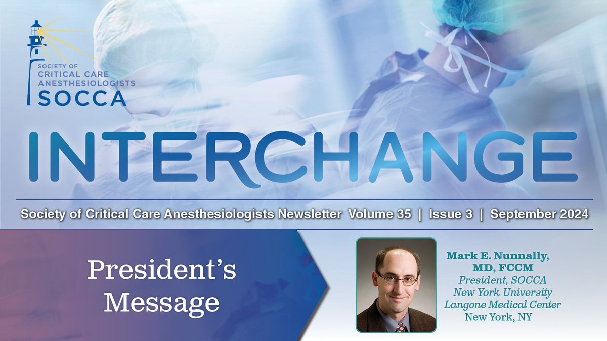 INTERCHANGE –&gt; As a society, we keep a beat, harmonize with our constituents and other like-minded groups, keep up with chord changes, and, above all, look for ways to create something new and enduring. Read more from SOCCA President in SOCCA Interchange: buff.ly/2W2bLuQ
