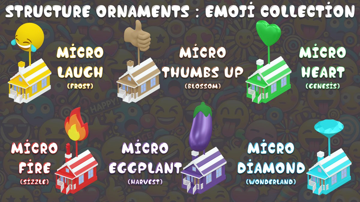 Achini_Meta's tweet photo. Emoji Collection Validated!
Starting with Eggplant for Harvest season, production has started in @UplandMe 
Micro Thumbs Up replaces the Micro Poop SO for obvious reasons.

#Upland #UplandMe #Metaverse #Achini #Web3