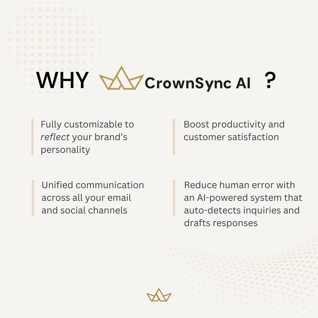 CrownSyncAI's tweet image. Unlock the power of customer engagement with CrownSync AI, the customer engagement platform designed exclusively for the luxury and jewelry industries.

learn more at l8r.it/ehwk

#CrownsyncAI #LuxuryRetail #Jewelry #CustomerExperience #CustomerEngagement #AI