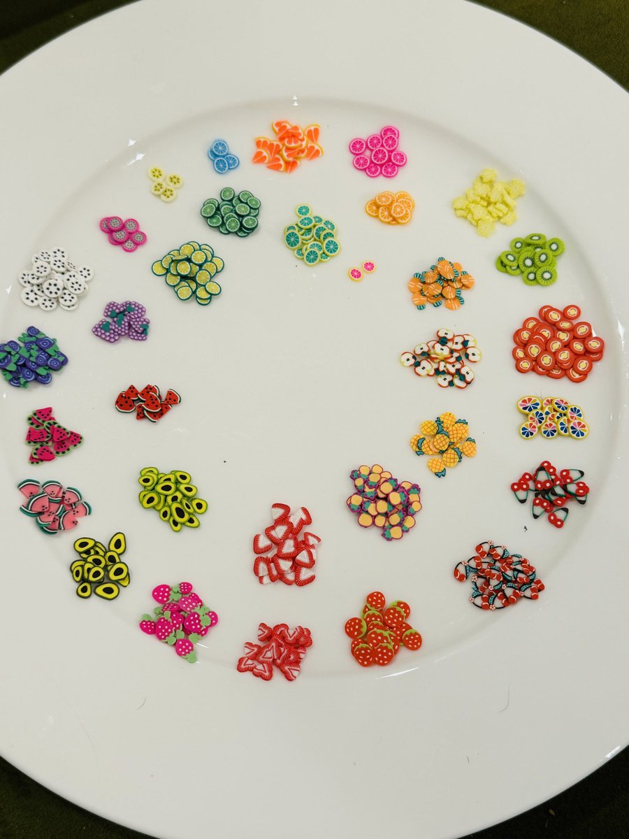 I once (read: last month) bought a bag of mixed clay slice sprinkles 90% for the pure joy of sorting them out.